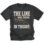 Black T-Shirt featuring the Theoretical Line design on the front by Trail Snark.