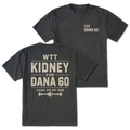 Black T-shirt with WTT Kidney For Dana 60 back design and ISO Dana 60 front chest print by Trail Snark.