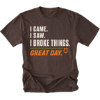 Espresso T-shirt featuring the Broke Things design on the front by Trail Snark.