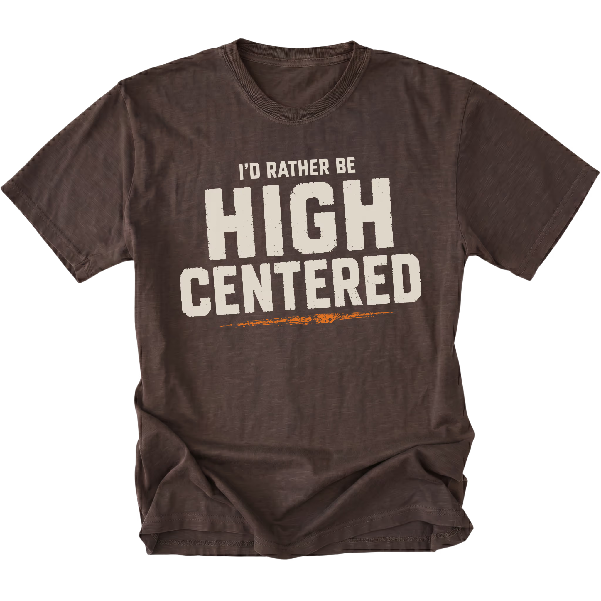 Espresso t-shirt featuring the High Centered design on the front by Trail Snark.