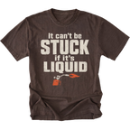 Espresso t-shirt featuring the Liquid Stuck design on the front by Trail Snark.