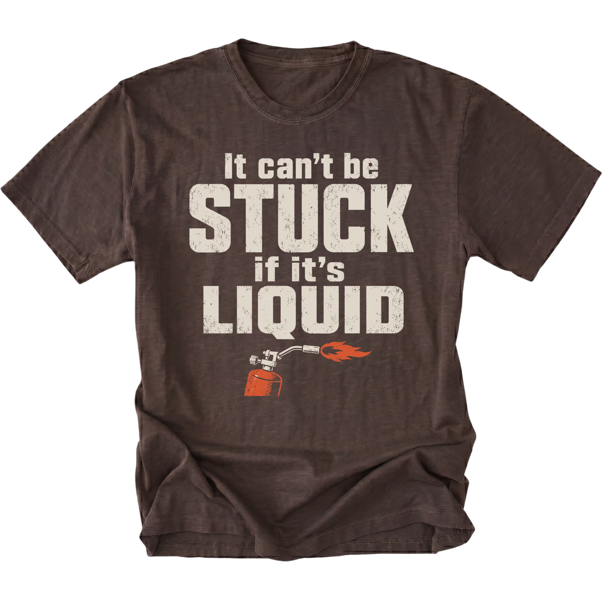 Espresso t-shirt featuring the Liquid Stuck design on the front by Trail Snark.