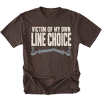 Espresso Brown T-Shirt featuring the Bad Line design with a bent tie rod on the front by Trail Snark.