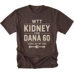 Espresso T-shirt with a WTT Kidney For Dana 60 off-road axle trade design shown from the front by Trail Snark.