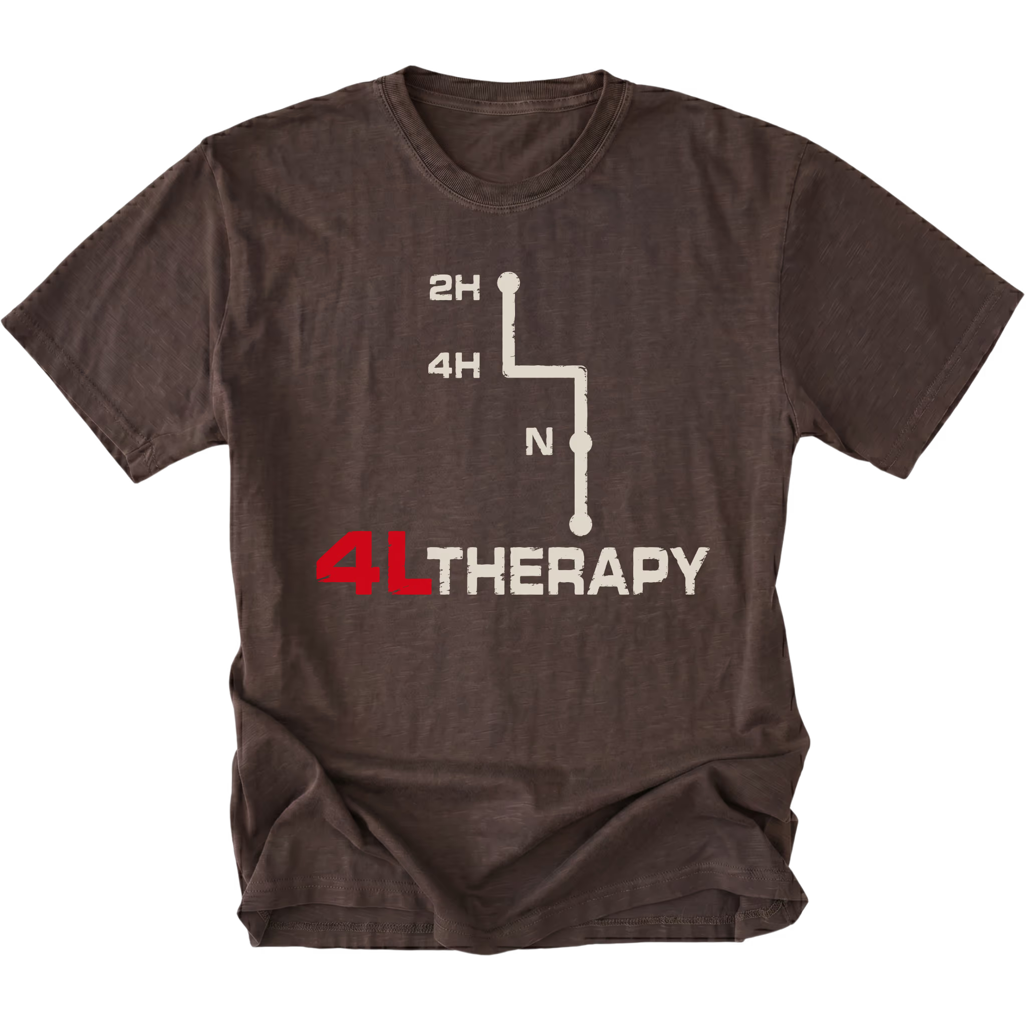 Espresso t-shirt featuring the 4L Therapy design on the front by Trail Snark.