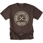 Espresso T-Shirt with the Ground Clearance: Positive. Bank Balance: Negative. design in a front view by Trail Snark.