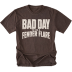 Espresso T-Shirt featuring the Bad Day To Be A Fender Flare design on the front by Trail Snark.