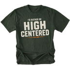 Moss t-shirt featuring the High Centered design on the front by Trail Snark.