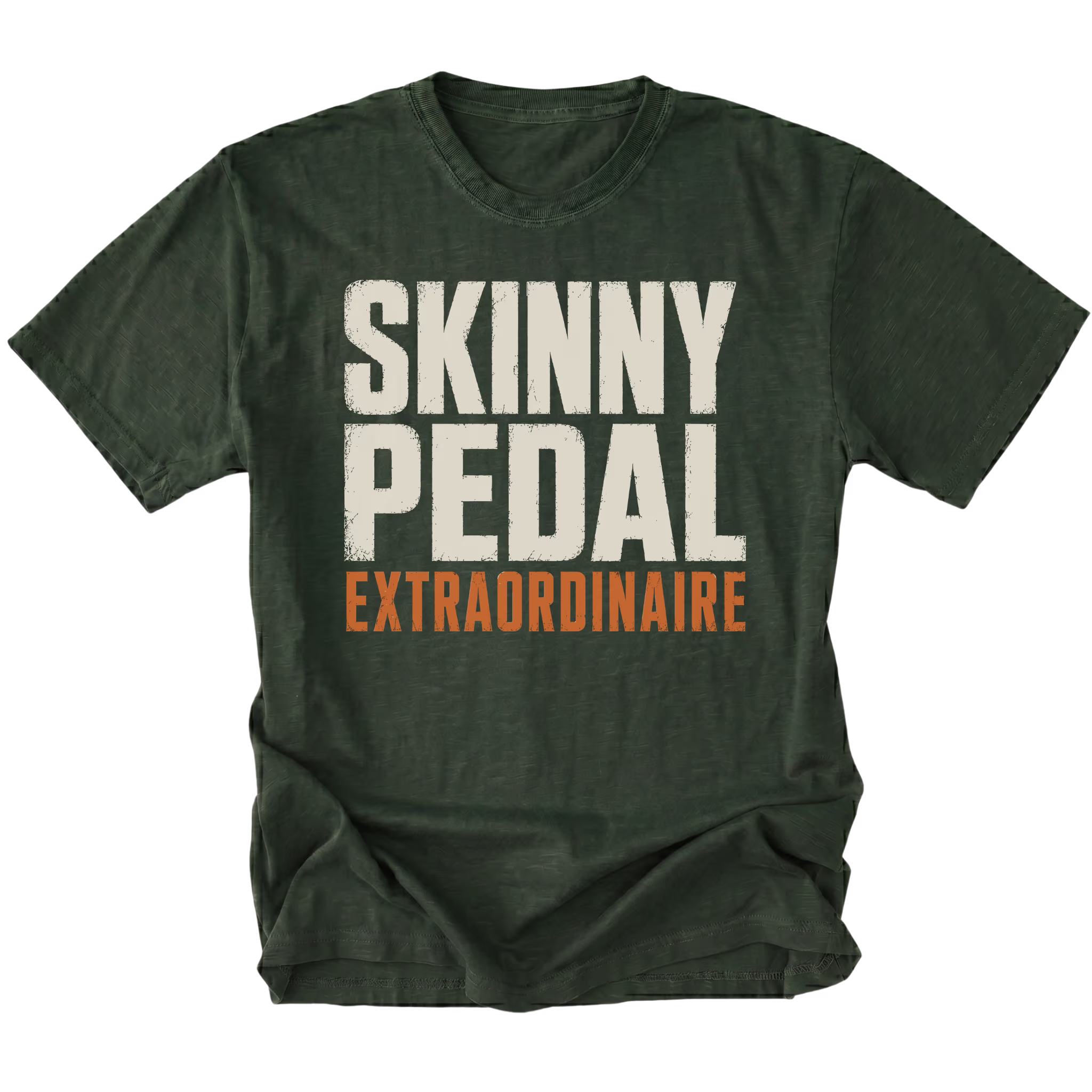 Moss t-shirt featuring the Skinny Pedal design on the front by Trail Snark.