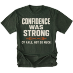 Moss t-shirt featuring the Weak CV Axle design on the front by Trail Snark.