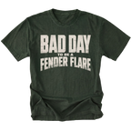 Moss T-Shirt featuring the Bad Day To Be A Fender Flare design on the front by Trail Snark.