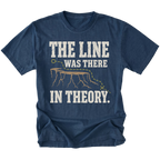Navy T-Shirt featuring the Theoretical Line design on the front by Trail Snark.