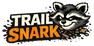 Trail Snark logo with raccoon mascot.